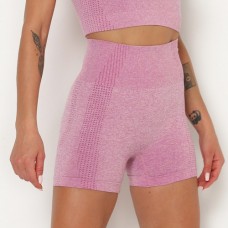 Бесшовные короткие спортивные шорты для фитнеса и йоги (Розовый) размер M