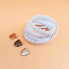 Эластичные шнурки без завязок с металлическим наконечником х2 (Белые)