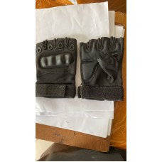 Тактические треккинговые перчатки Митенки мужские (Черные)  размер L