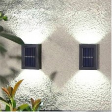 Уличный настенный водонепроницаемы светильник на солнечных батареях для сада и террасы (Холодный белый) х 16 шт