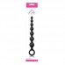 Чёрная анальная цепочка Perles D Lux Long - 20,3 см., черный