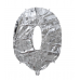 Фольгированный воздушный шар цифра 0 (Серебро)