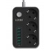 Cетевой фильтр (удлинитель) Ldnio Power Socket 3 розетки 6 USB SE3631