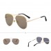 Авангардные металлические солнцезащитные очки авиаторы для женщин (Золотые)