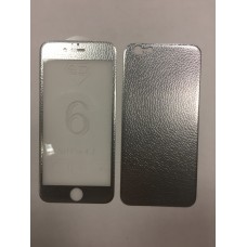 Ультратонкие кожаные стекла Front and Back для iPhone 6 plus (серебро)