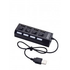 USB-хаб USB-концентратор JC-401 4 usb портов с выключателем (Черный)